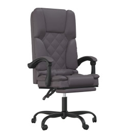 Fauteuil de massage inclinable de bureau Gris Similicuir