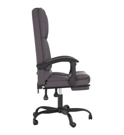 Fauteuil de massage inclinable de bureau Gris Similicuir