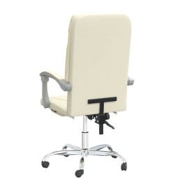 Fauteuil inclinable de bureau Crème Similicuir