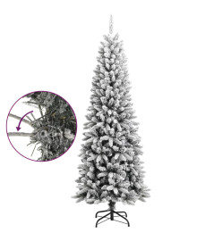 Sapin de Noël artificiel avec neige floquée 240 cm PVC et PE