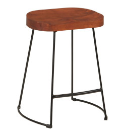 Tabourets de bar Gavin lot de 2 45x38x53cm bois massif manguier