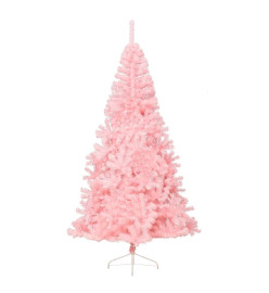 Demi sapin de Noël artificiel avec support Rose 210 cm PVC