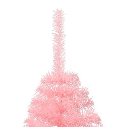 Demi sapin de Noël artificiel avec support Rose 210 cm PVC