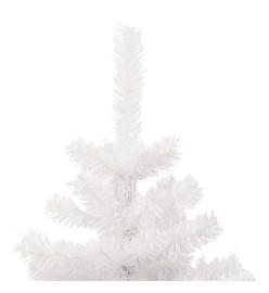 Arbre de Noël hélicoïdal pré-éclairé avec pot blanc 120 cm PVC