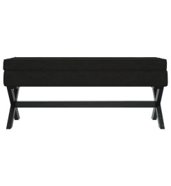 Tabouret de rangement Noir 110x45x49 cm Velours