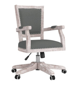 Chaise pivotante de bureau Gris foncé Tissu