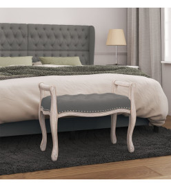 Banc Gris foncé 80x45x60 cm Tissu