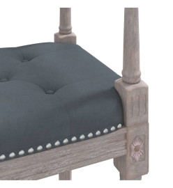 Banc Gris foncé 110x40x70 cm Velours