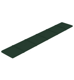 Panneaux muraux 12 pcs Vert foncé 90x15 cm Tissu 1,62 m²