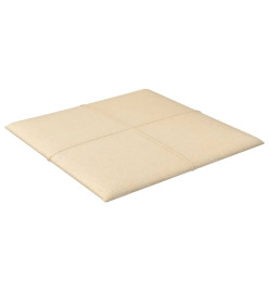 Panneaux muraux 12 pcs Crème 30x30 cm Tissu 1,08 m²