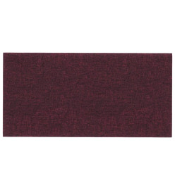 Panneaux muraux 12 pcs Violet 30x15 cm Tissu 0,54 m²