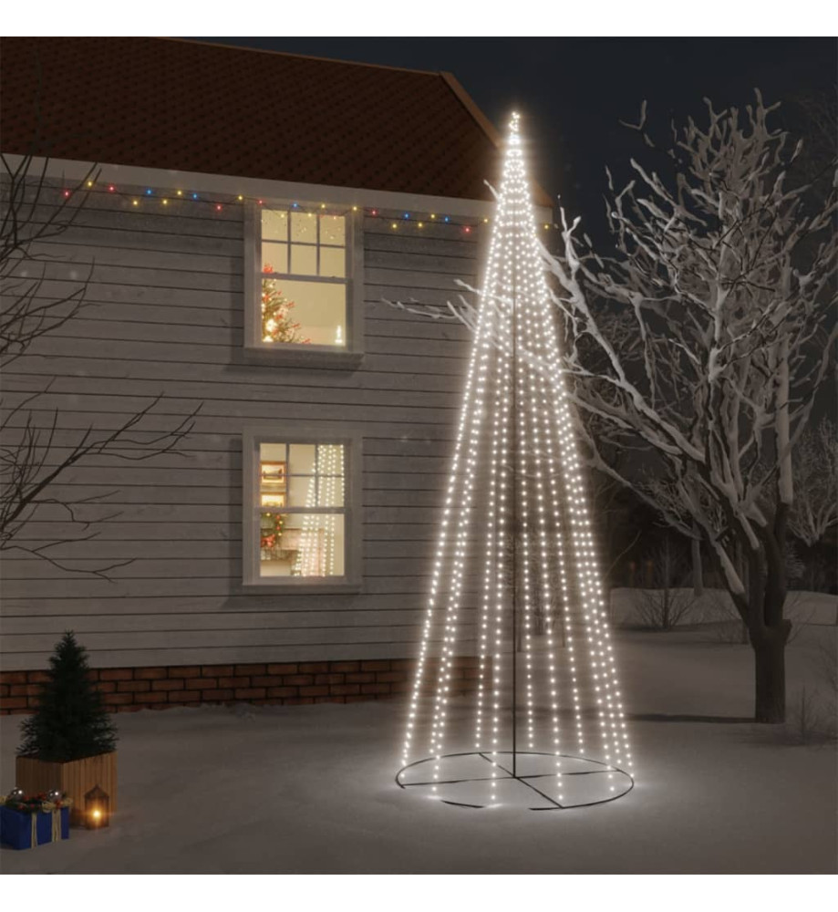 Arbre de Noël cône 732 LED Blanc froid 160x500 cm