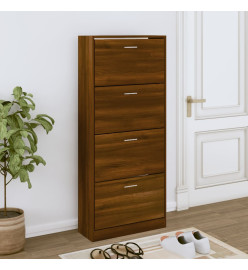 Armoire à chaussures Chêne marron 63x24x147cm Bois d'ingénierie