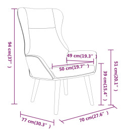 Chaise de relaxation Gris clair Tissu