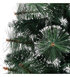 Sapin de Noël artificiel avec support Vert et blanc 60 cm PVC