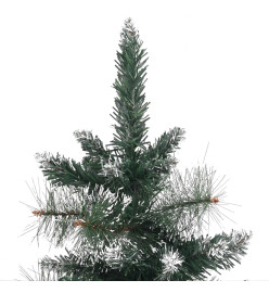 Sapin de Noël artificiel avec support Vert et blanc 60 cm PVC