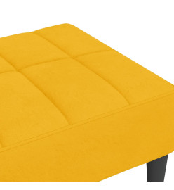 Repose-pied Jaune 78x56x32 cm Velours