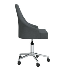 Chaise pivotante de bureau Gris foncé Tissu