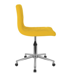 Chaises à manger pivotantes lot de 2 jaune moutarde velours