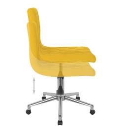 Chaises à manger pivotantes lot de 2 jaune moutarde velours