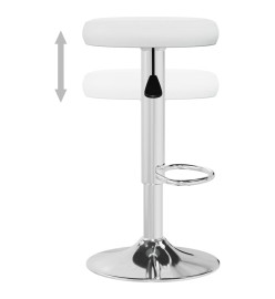 Tabourets de bar 2 pcs Blanc Similicuir