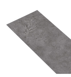 Planche de plancher PVC autoadhésif 5,21 m² 2 mm Gris béton