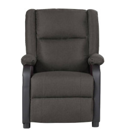 Fauteuil inclinable Gris foncé Similicuir et tissu