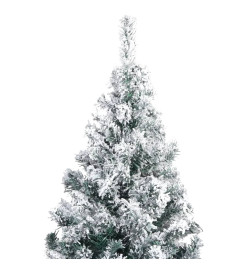 Sapin de Noël artificiel avec neige floquée Vert 400 cm PVC