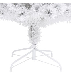 Arbre de Noël artificiel pré-éclairé blanc 180 cm fibre optique