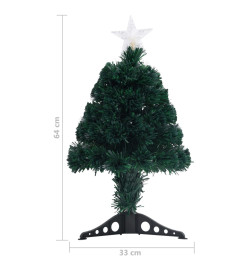 Arbre de Noël pré-éclairé avec support 64 cm fibre optique