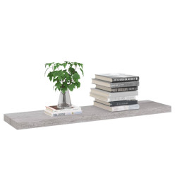 Étagère murale flottante Gris béton 90x23,5x3,8 cm MDF