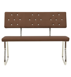 Banc 110 cm Marron Similicuir