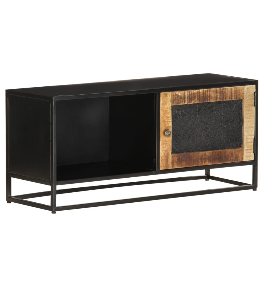 Meuble TV 90x30x40 cm Bois de manguier brut