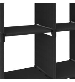 Étagère d'affichage 9 cubes Noir 103x30x175,5 cm Tissu