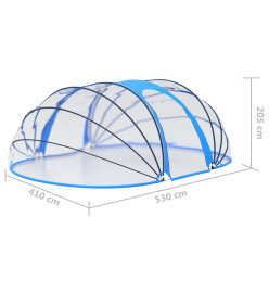 Dôme de piscine ovale 530x410x205 cm
