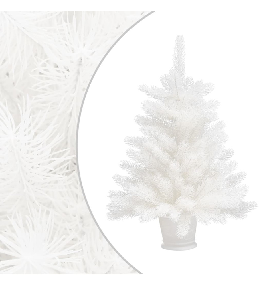 Arbre de Noël artificiel aiguilles réalistes blanc 65 cm