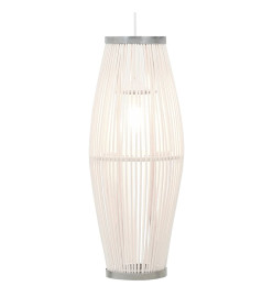 Lampe suspendue Blanc Osier 40 W 23x55 cm Ovale E27