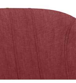 Tabourets de bar lot de 2 rouge bordeaux tissu