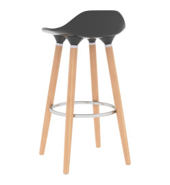 Tabourets de bar lot de 2 anthracite