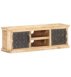 Meuble TV avec portes en acier 120x30x40 cm Bois de manguier