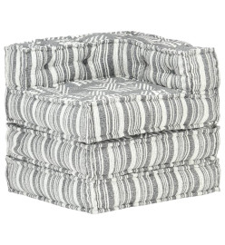 Pouf modulaire Gris rayé Tissu