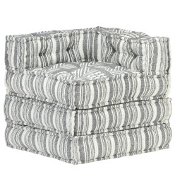 Pouf modulaire Gris rayé Tissu