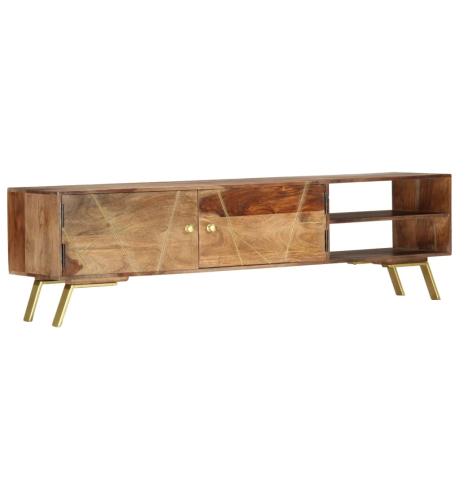 Meuble TV 140x30x40 cm Bois solide