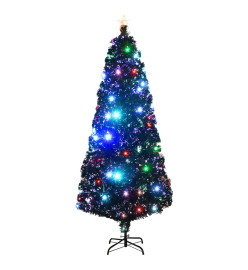 Arbre de Noël pré-éclairé avec support 210 cm fibre optique