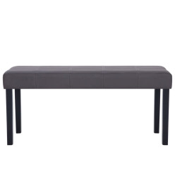 281309  Bench 106 cm Grey Faux Leather