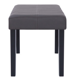 281309  Bench 106 cm Grey Faux Leather