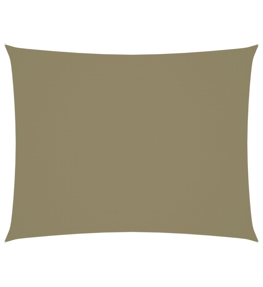 Voile de parasol Tissu Oxford rectangulaire 6x7 m Beige Voile de parasol Tissu Oxford rectangulaire 6x7 m Beige