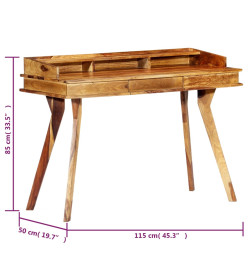 Bureau 115 x 50 x 85 cm Bois solide de Sesham