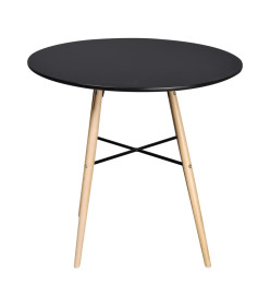Table de salle à manger ronde MDF Noir