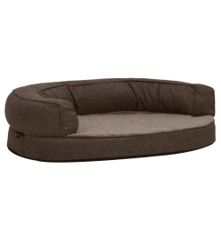 Matelas de lit ergonomique de chien 75x53 cm Polaire Marron